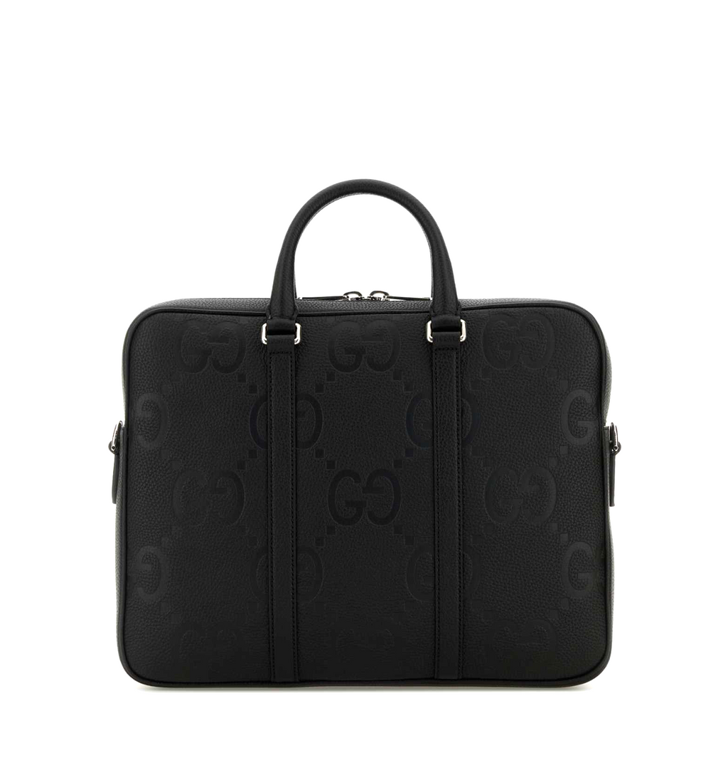 GG Jumbo Medium Briefcase in Leather