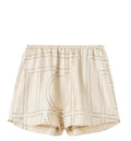 Monogram silk pj shorts ivory