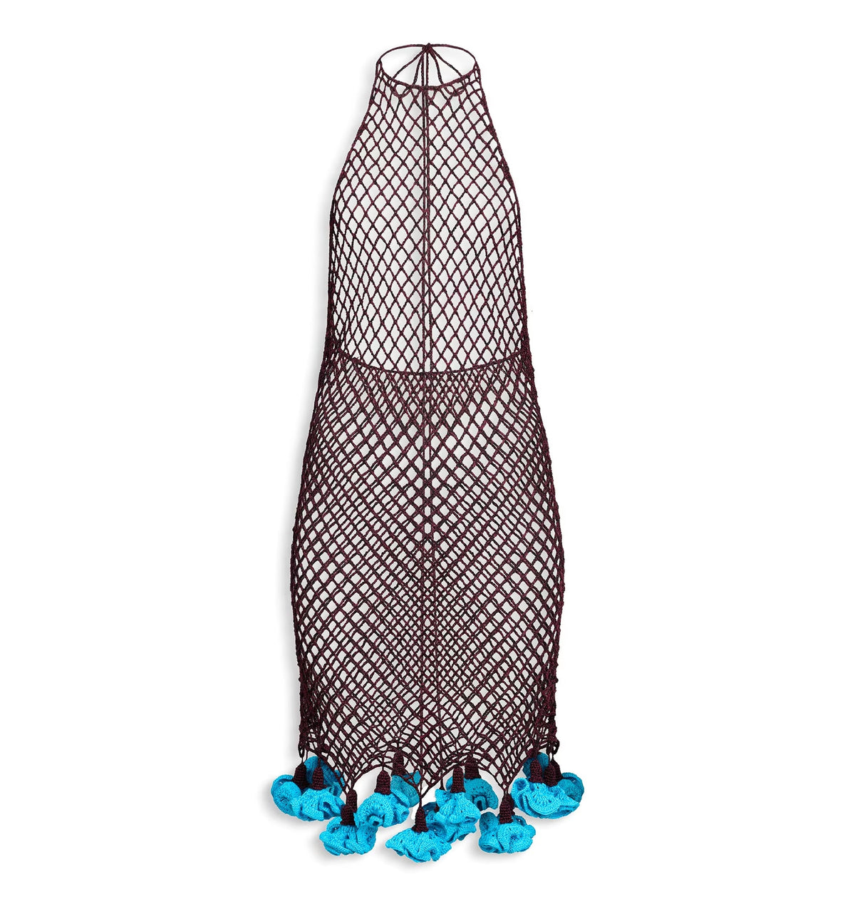 Floral Crochet Halterneck Mini Dress