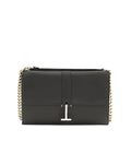 T Twist pebbled leather clutch bag