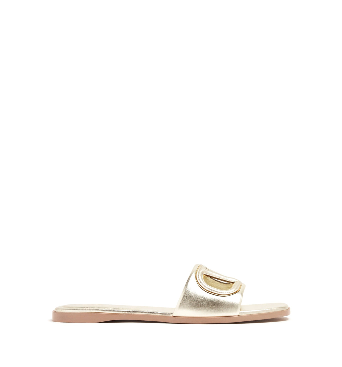 VLogo Cut-Out Flat Sandals