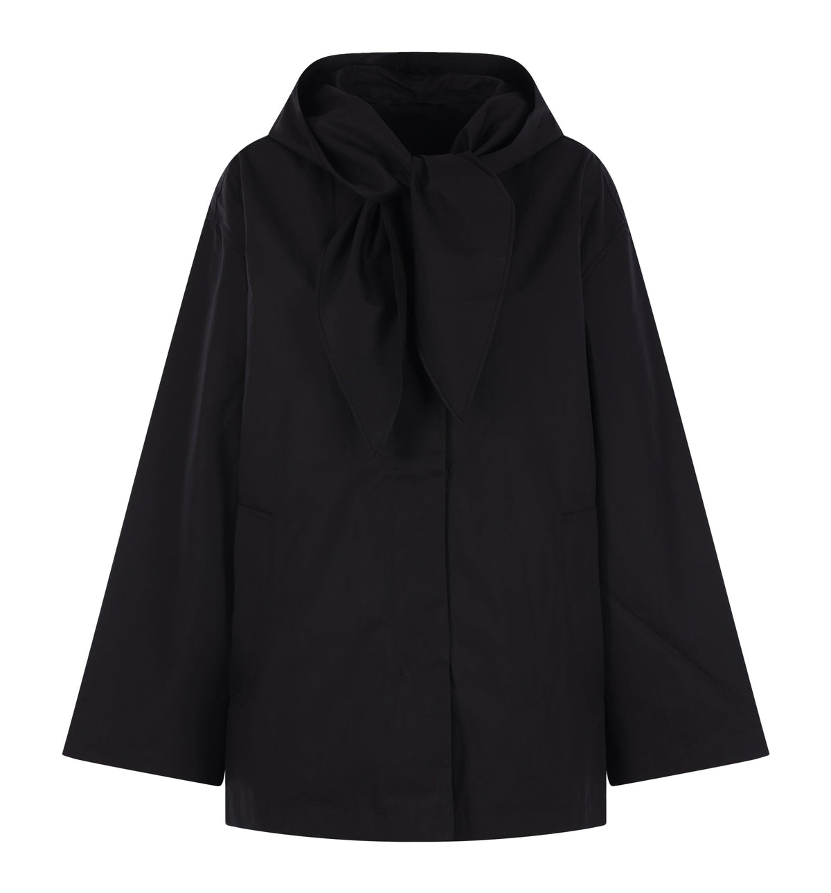 Cotton Scarfed Blouson Jacket