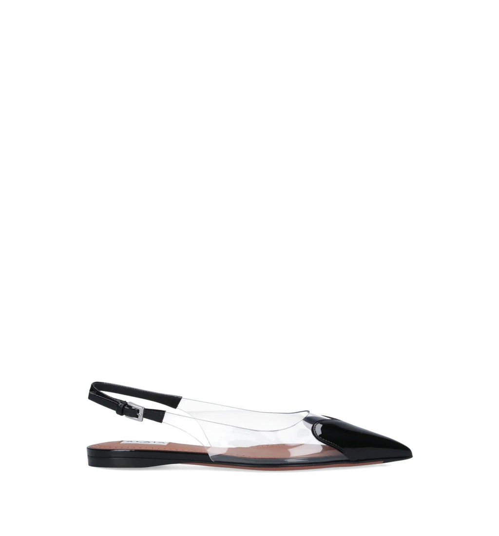 Le Coeur Flat Slingbacks In Patent Calfskin