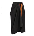 Wool Grain De Poudre Skirt