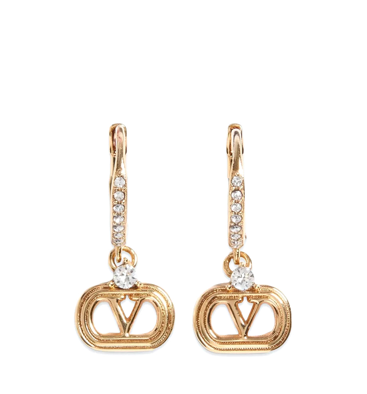 Ovalette Metal And Swarovski® Crystal Earrings