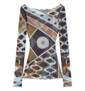 Vivara Print Tulle Top