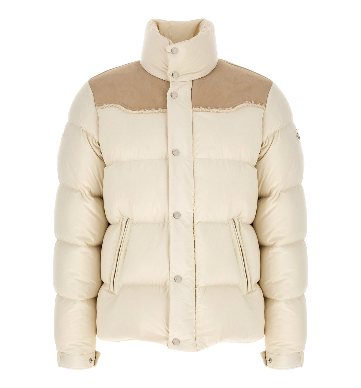 Verine Suede-Trimmed Short Down Jacket