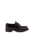 Chocolate brushed leather loafers