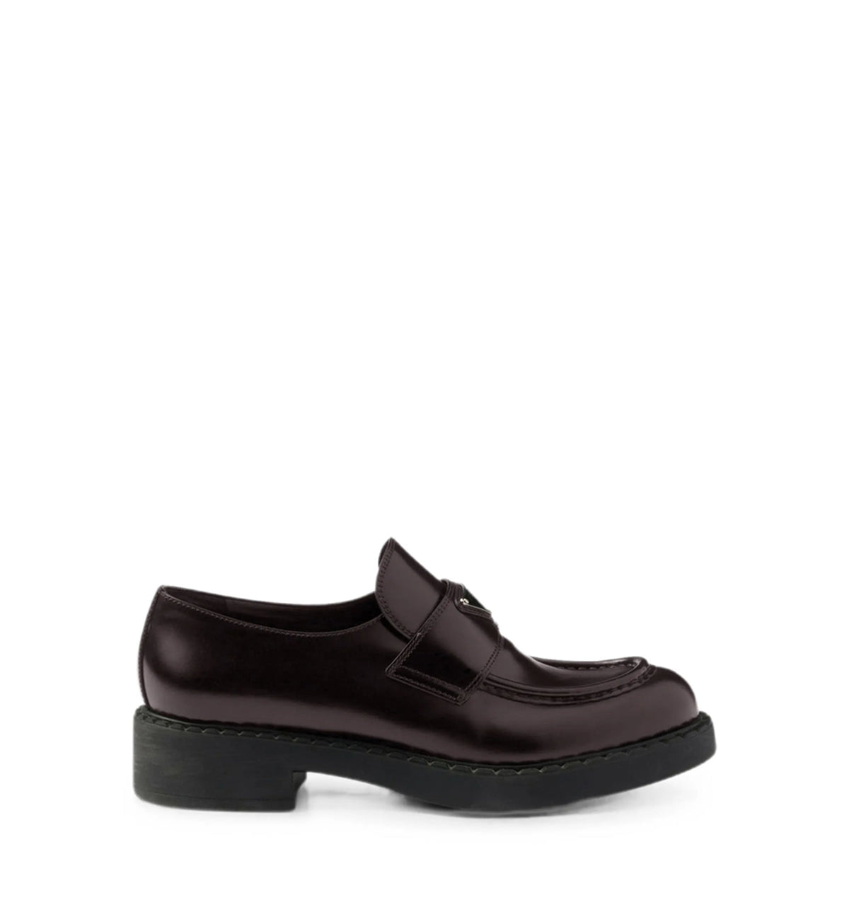 Chocolate brushed leather loafers