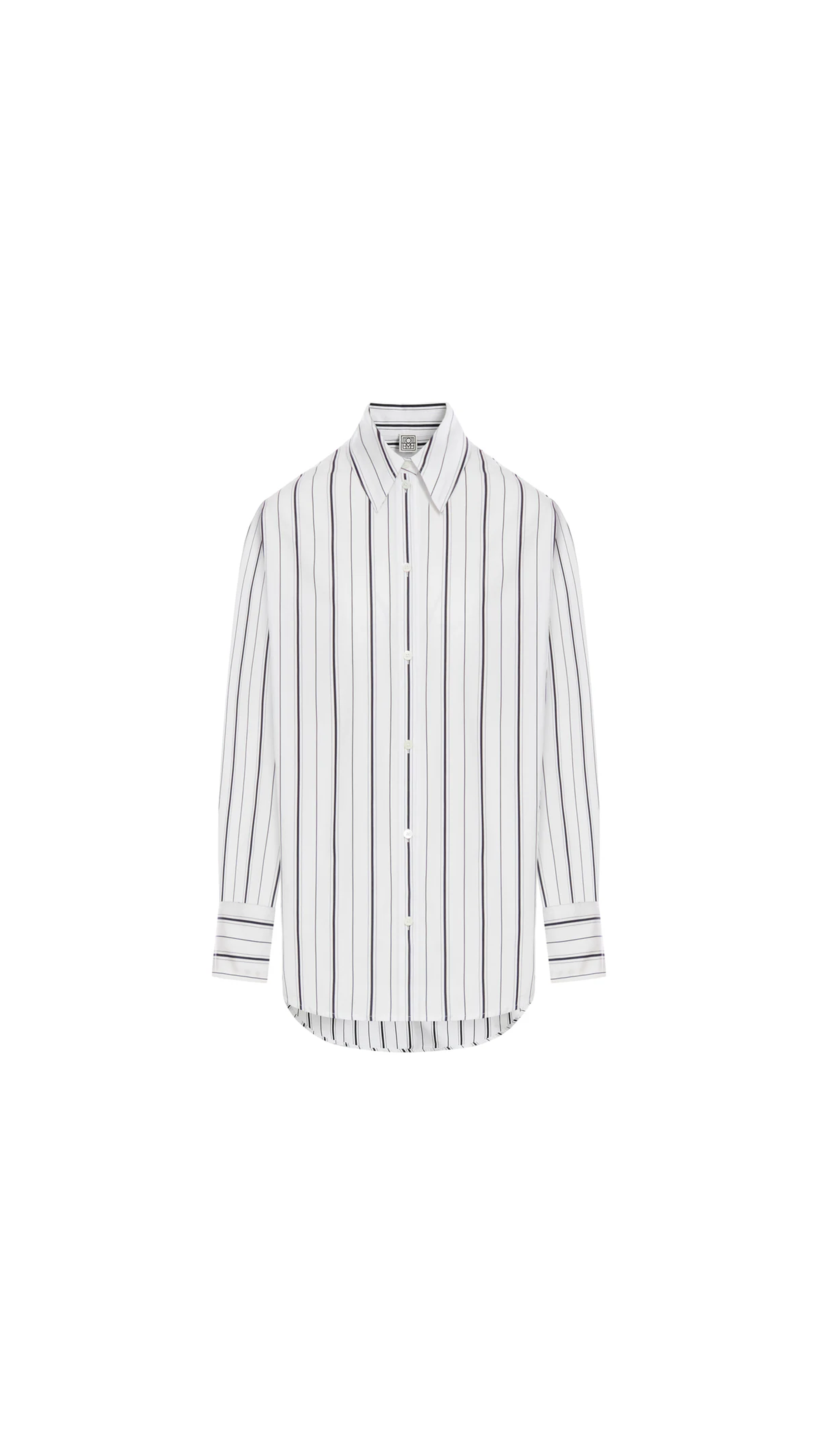 Striped Cotton Shirt - White/black