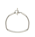 Tube chain bracelet in metal