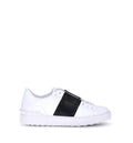 Rockstud Untitled Sneaker In Calfskin Leather With Tonal Studs