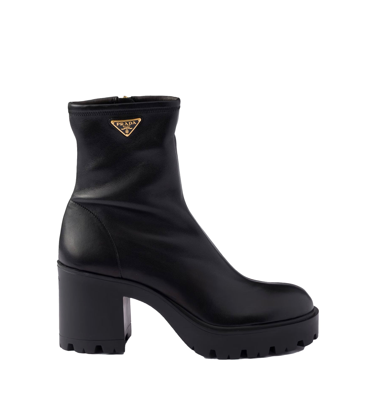 Stretch nappa leather booties