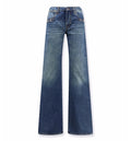Cotton Denim Pants With Horsebit