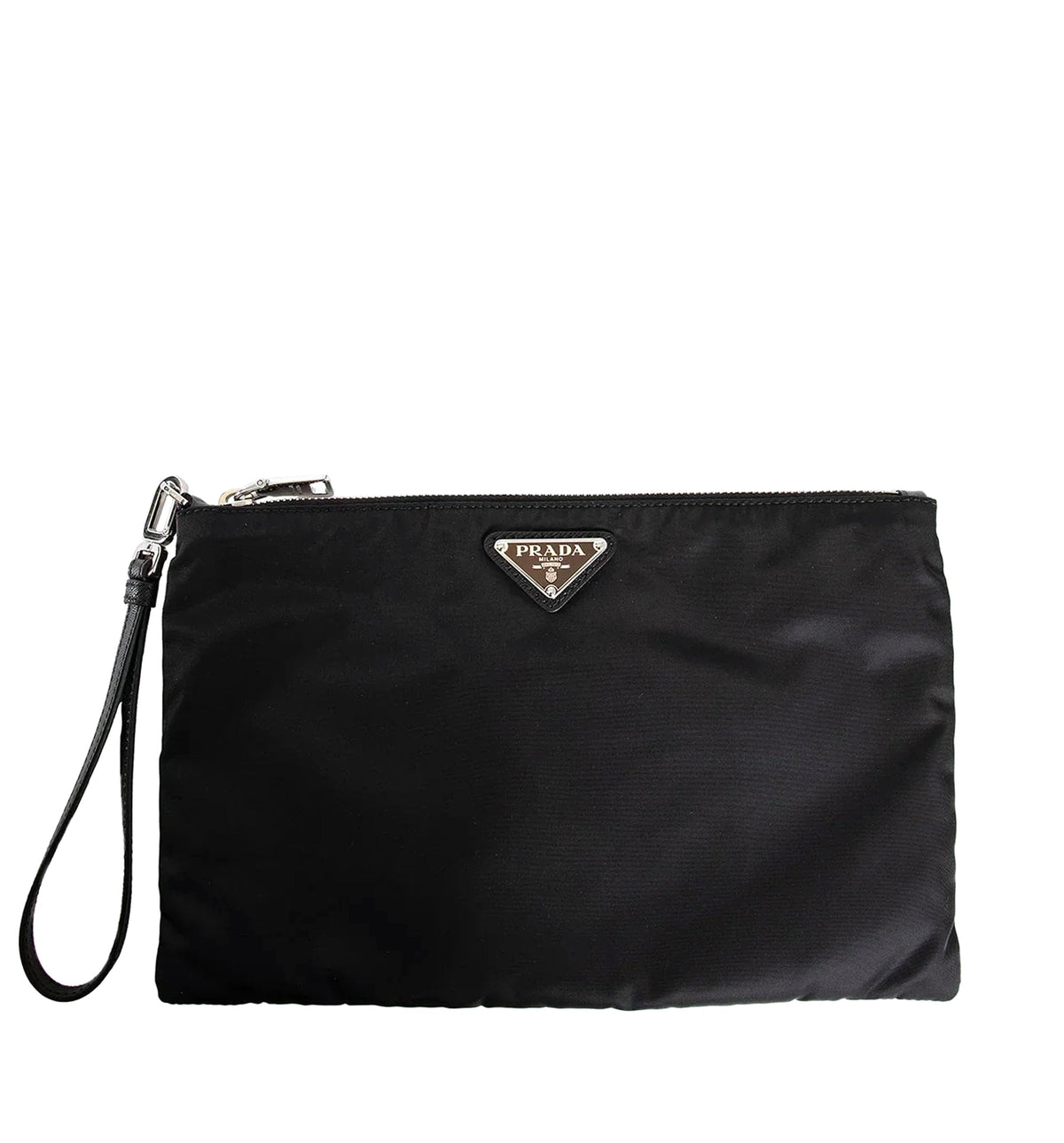 Re-Nylon And Saffiano Leather Pouch