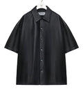 Short Sleeve Shirt In Nappa Lambskin
