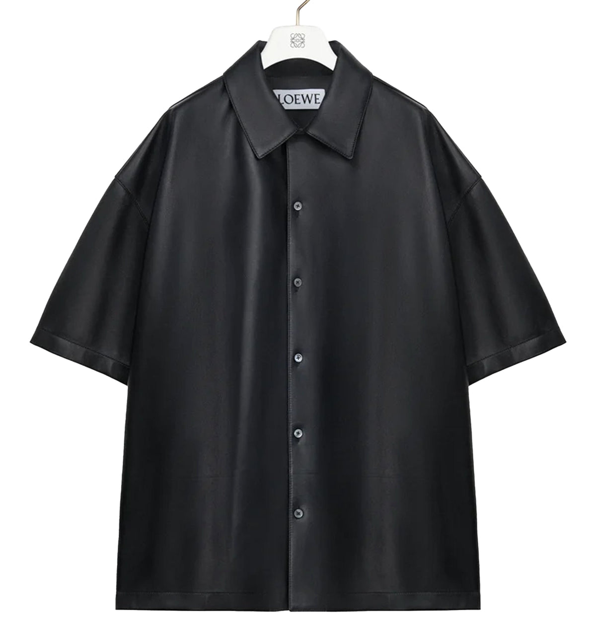 Short Sleeve Shirt In Nappa Lambskin