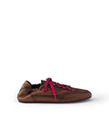 Collapse antiqued nappa leather sneakers with hooks