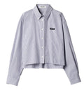 Check Motif Logo Cotton Shirt