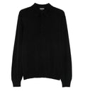 Long-sleeve Fine-knit Polo Shirt