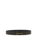 Grain Leather Slim T Reversible Belt