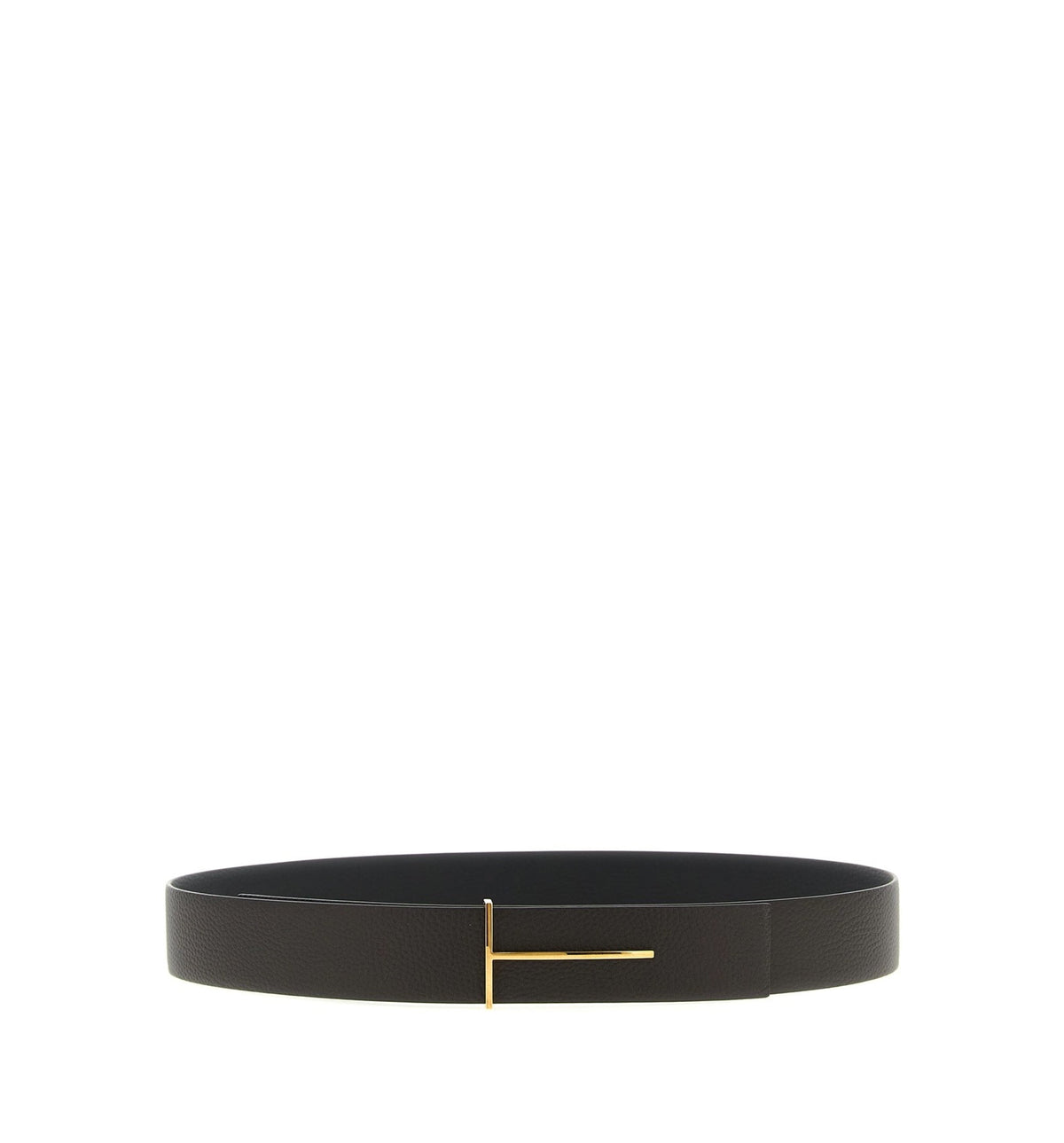 Grain Leather Slim T Reversible Belt
