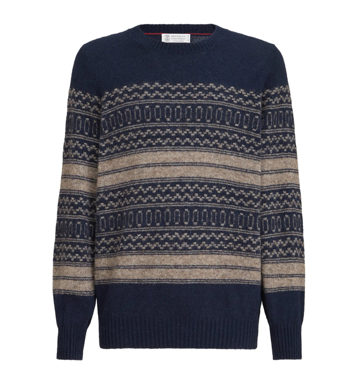Alpaca, cashmere and wool nordic jacquard sweater