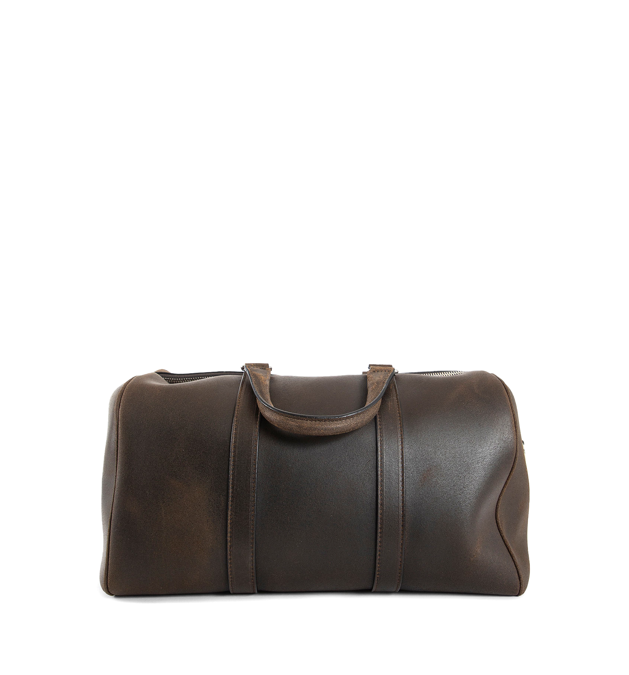 Large Boston In Suede Calfskin - Brow