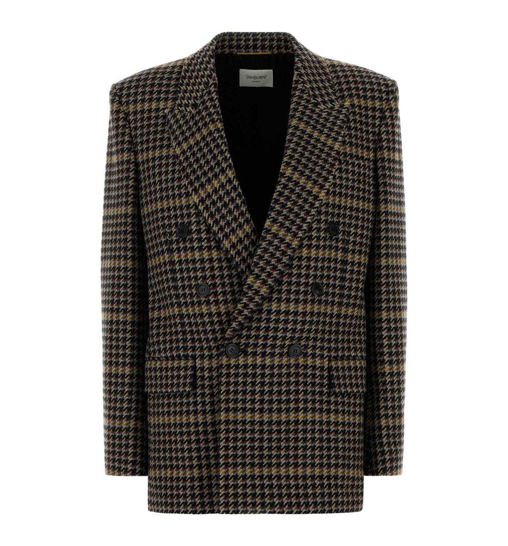 Embroidered Wool Blazer