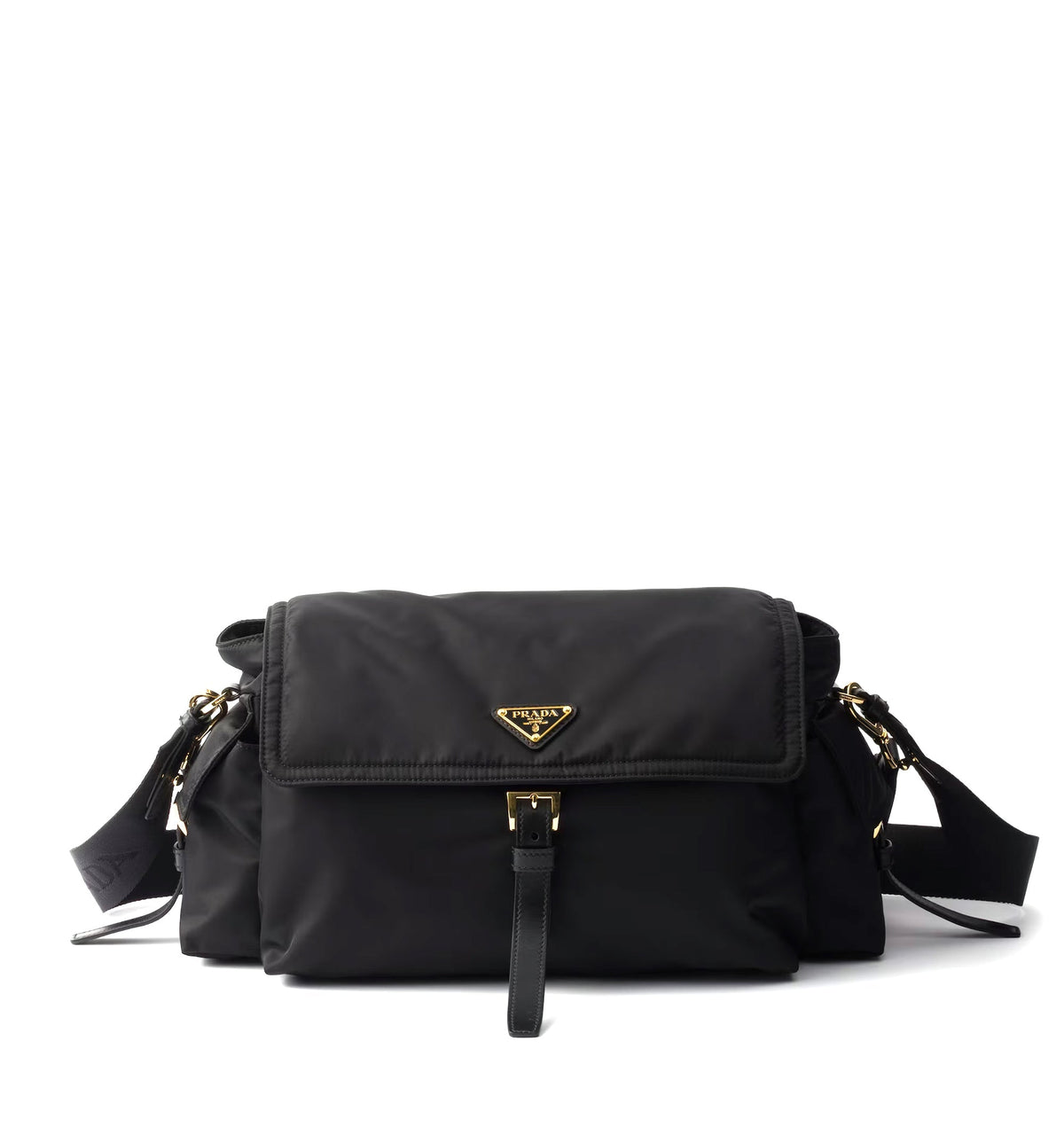 Explore Large Re-nylon Shoulder Bag With Flap