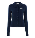 Fitted Logo Cardigan In A Wool Knit