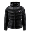 Hooded quilted down jacket
