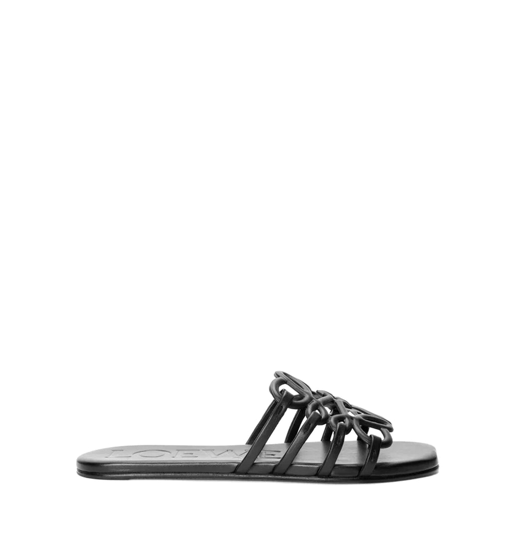 Petal Anagram Slide In Soft Calfskin