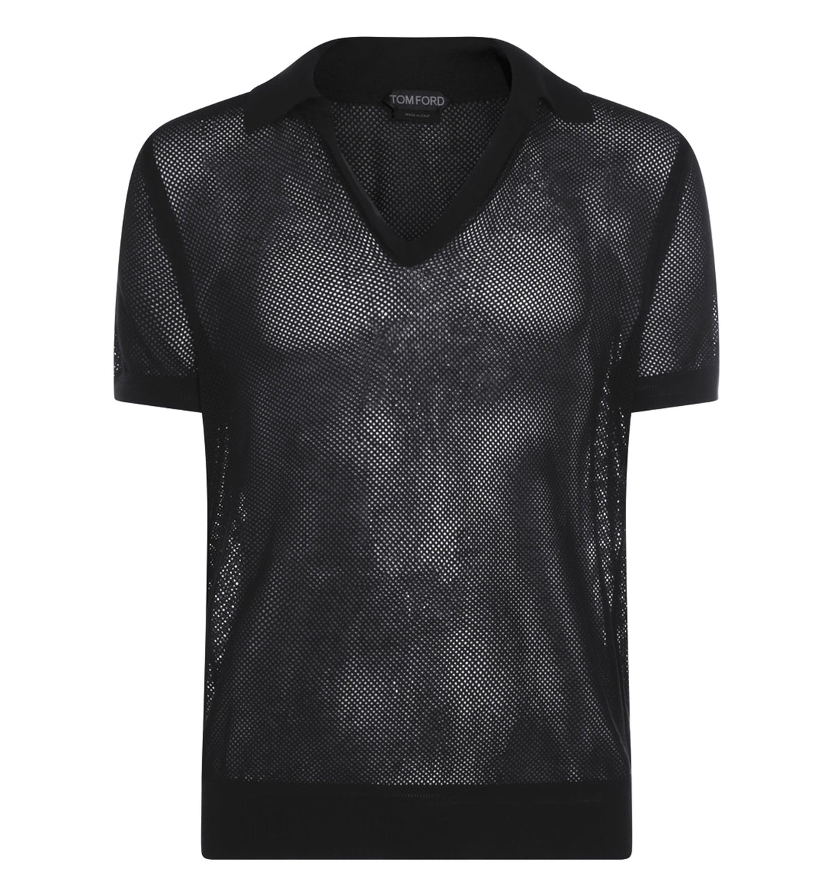 Cotton-Silk Mesh Polo
