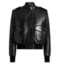 Natural Grain Calf Leather Aviator Jacket