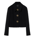 Crêpe Wool Jacket With Double G Button