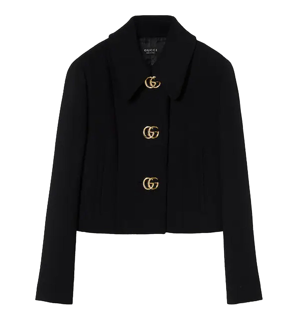 Crêpe Wool Jacket With Double G Button