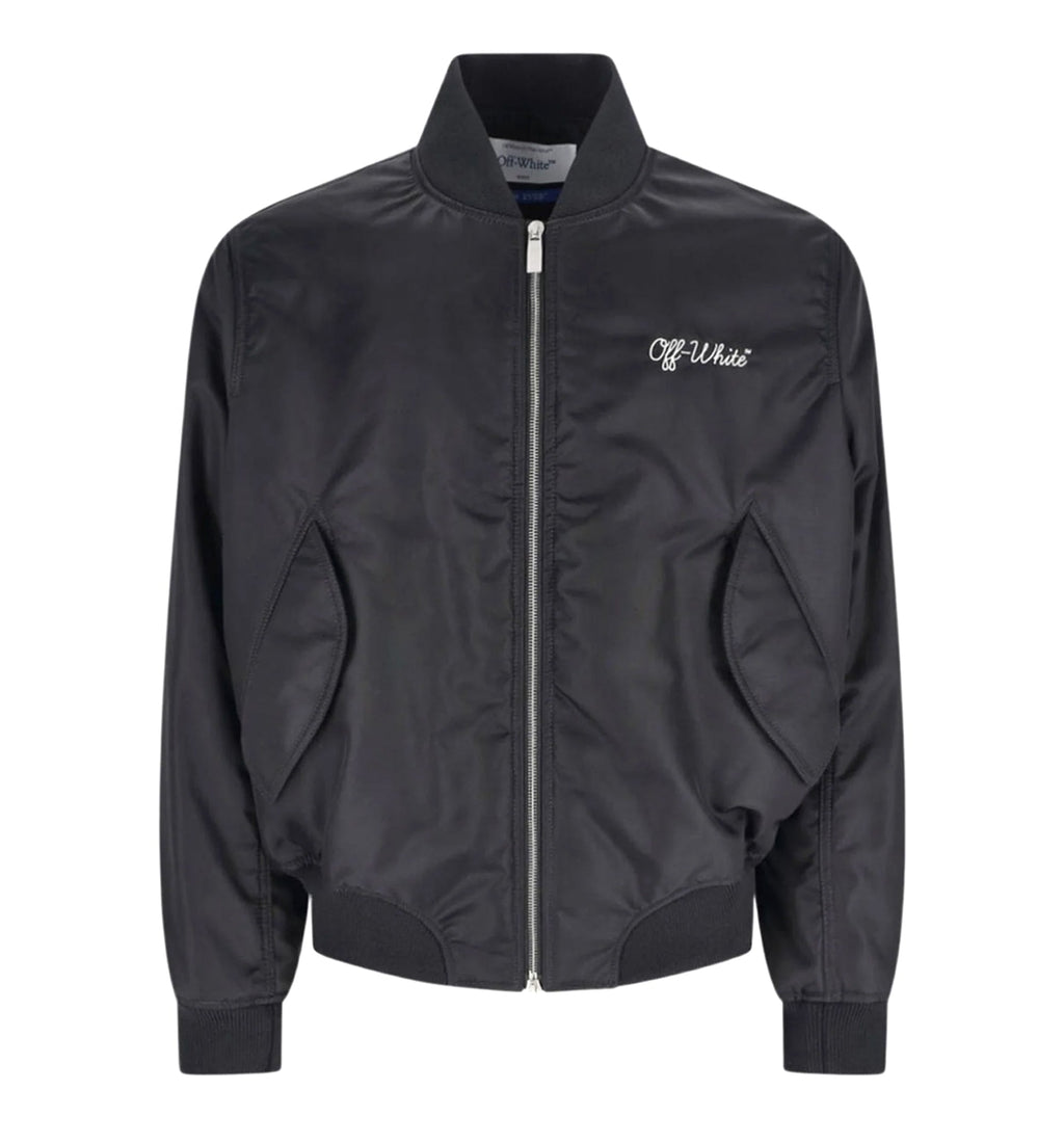 Off-White logo-embroidered Bomber Jacket