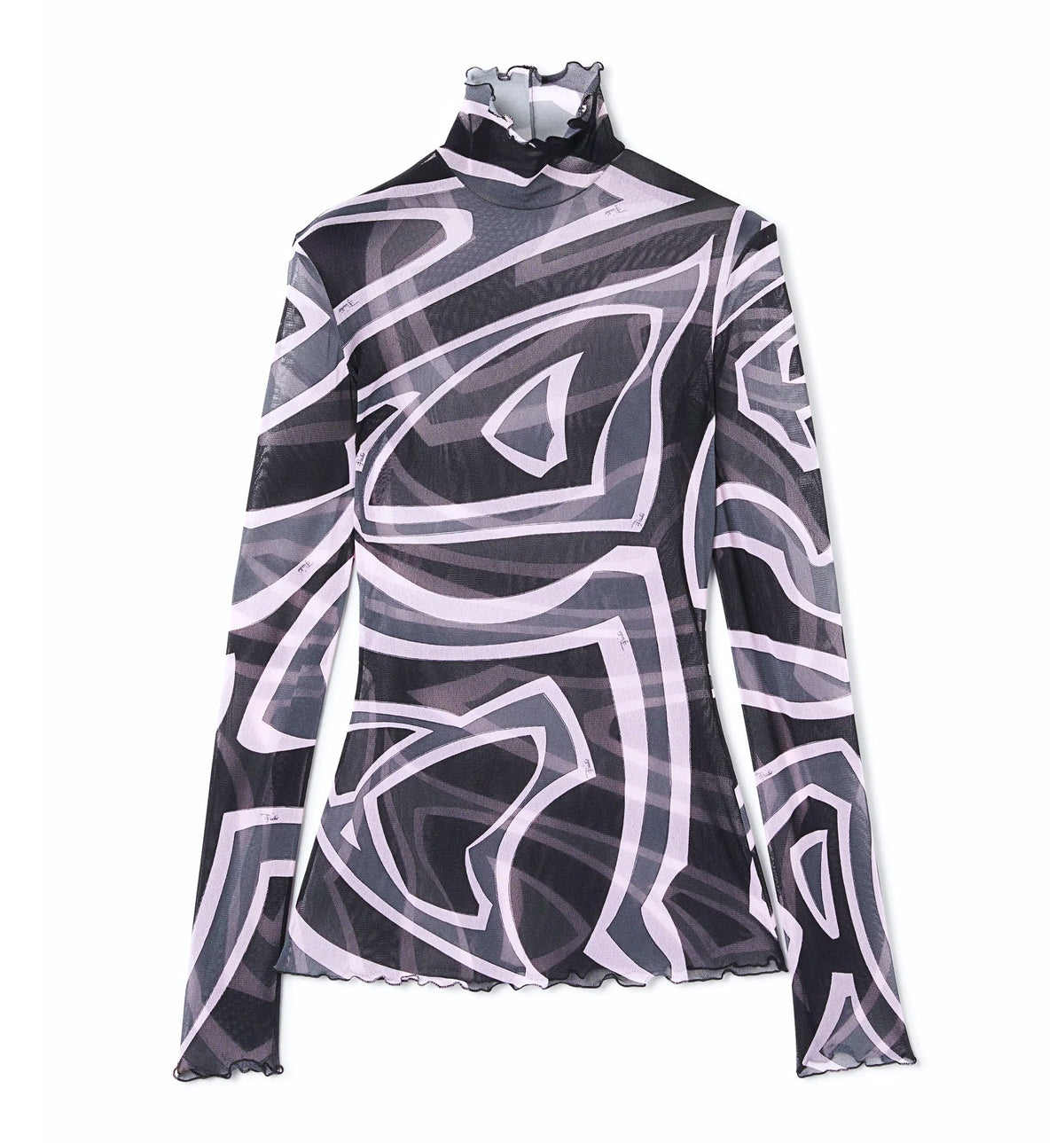 Labirinto Print Tulle Top