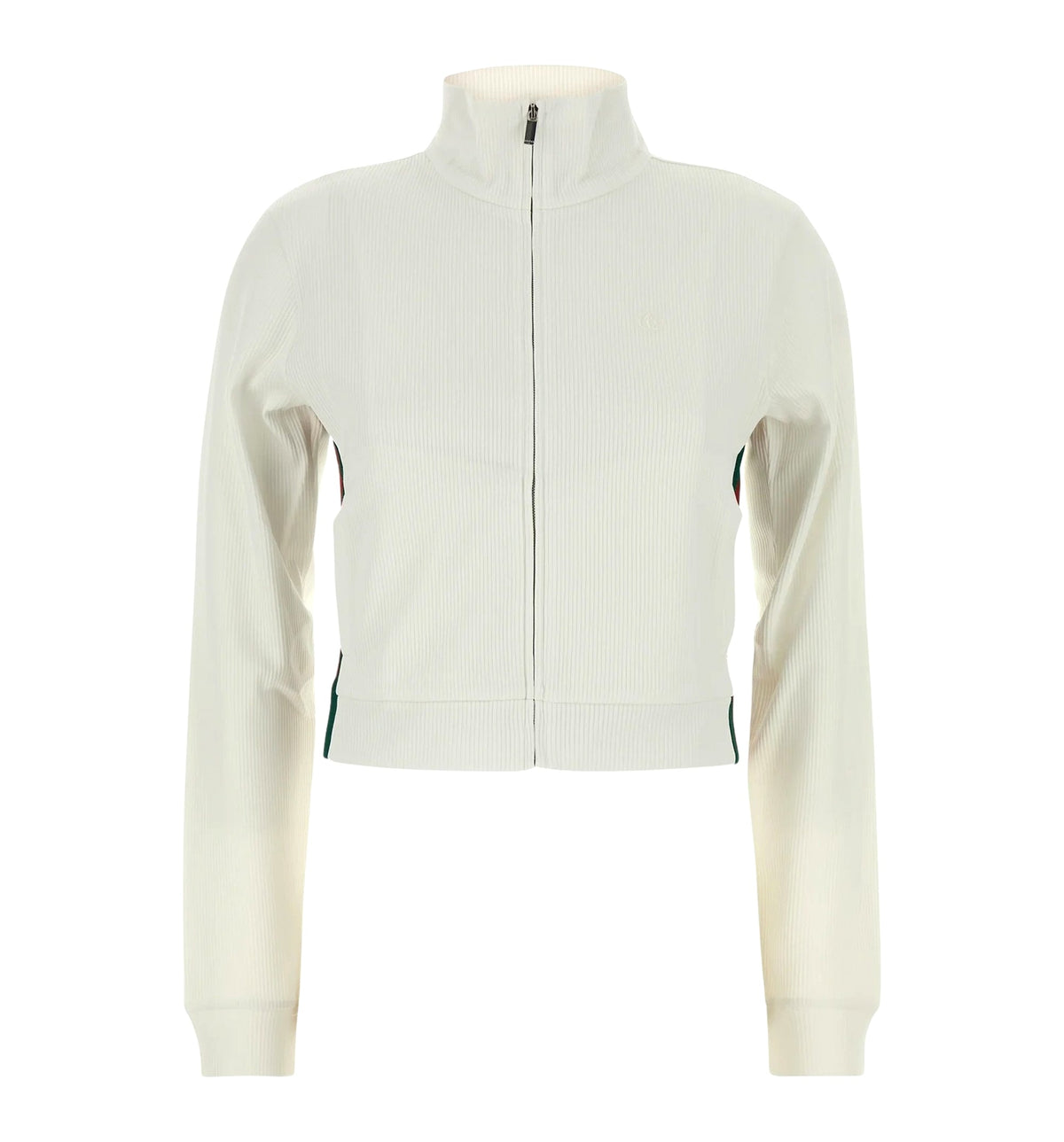 Rib cotton zip sweatshirt with Web