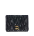 Matelassé nappa leather card holder