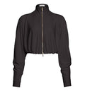 Draped Matte Jersey Jacket