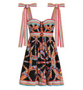 Carretto-Print Poplin Dress