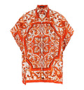 Majolica-Print Silk Shirt