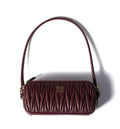 Matelassé nappa leather pouch