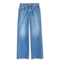 Bootcut cotton denim pants with Horsebit