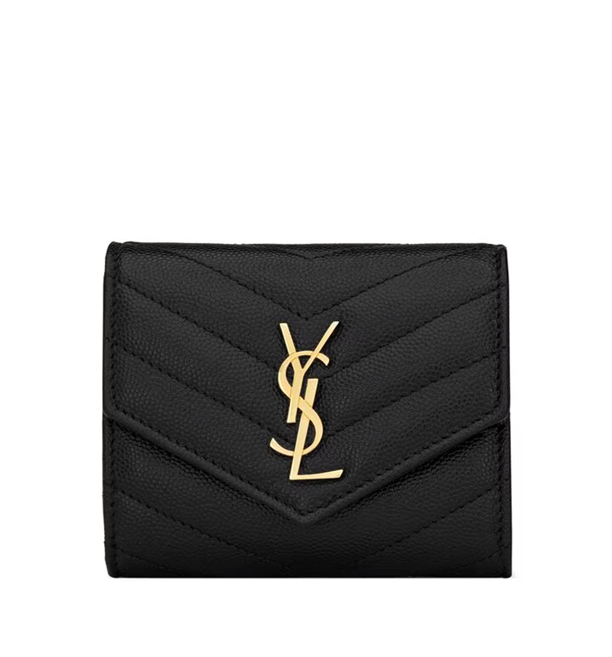 Cassandre Matelassé Multi-Folded Wallet In Grain De Poudre Leather
