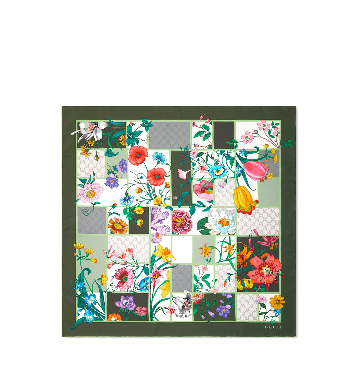 Printed silk twill carré