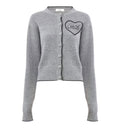 Fitted Logo Cardigan In Wool & Cashmere Knit