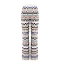 Straight-leg viscose and wool chevron trousers
